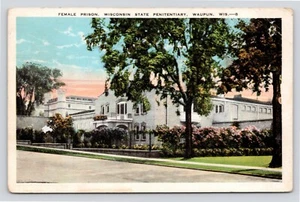 Female Prison Wisconsin State Penitentiary Waupun WIS VTG Unused DB WB Postcard - Picture 1 of 2
