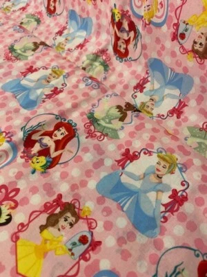 PINK DISNEY PRINCESS Fabric Cotton CP73933 Gem Frames Spring Creative LAST 32 in - Image 1 of 3