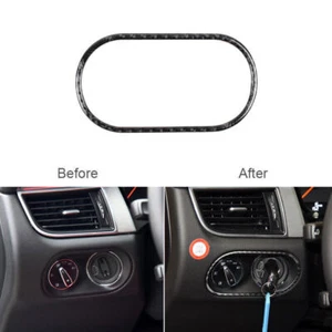 Cubierta de panel de interruptor de faros de fibra de carbono para Porsche Macan 2014-2019 - Imagen 1 de 9