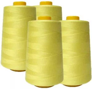4Pack of 6000 Yard Spools Sewing Thread All Purpose Spun Polyester Overlock Cone - Picture 1 of 53