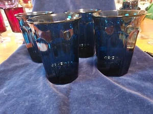 Set of 4 Imperial Old Williamsburg Deep Blue Ultra Tumblers - Picture 1 of 3