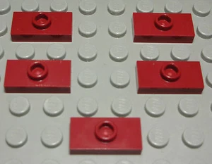 LEGO Plate Converter 1x2 Dark Red 5 Piece (1316#) - Picture 1 of 1