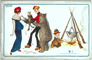 92101 - CARTOLINA d'Epoca - Militare I Guerra SATIRICA - BERTIGLIA - Picture 1 of 1