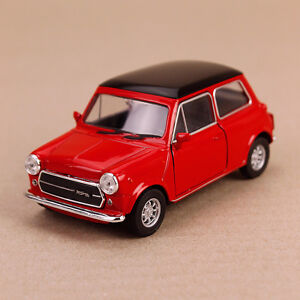 1990 Mini Cooper 1300 Die-Cast Model Car 10.5cm Detailed Interior Pull-Back Red