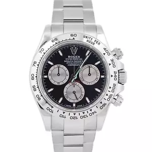 MINT 2024 PAPERS Rolex Daytona Cosmograph BLACK 18K White Gold 40mm 126509 BOX - Picture 1 of 8