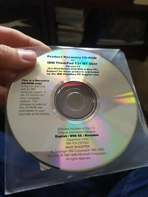 IBM Thinkpad Recovery Disc - Image 1 of 3