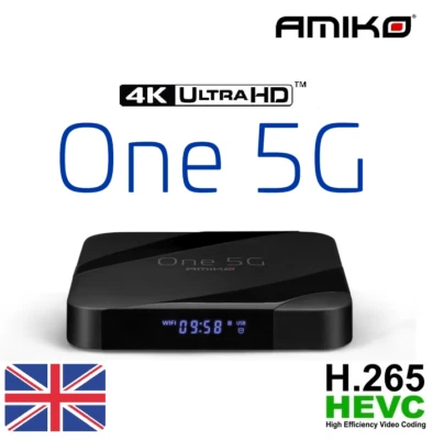 Amiko One 5G - 4K UHD Android 7.1 IPTV Media Player - 2GB RAM 16GB eMMC - WiFi - Image 1 of 4