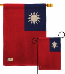 Taiwan Burlap Garden Flag Nationality Decorative Small Gift Yard House Banner - Picture 1 of 19
