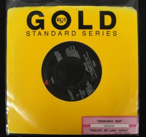 Poison 45 rpm Record Unskinny Bop / Swamp Juice Valley of Lost Souls w/ Jukebox - Picture 1 of 7