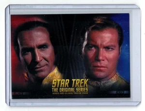 KHAN KIRK PROMO CARD P1 MONTALBAN SHATNER 2013 STAR TREK TOS HEROES AND VILLAINS - Picture 1 of 2