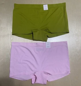 Auden Women's Plus Size 1X (18) Seamless Soft Boyshort Panties 2 Pack - Picture 1 of 9
