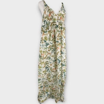 Pietro Brunelli Tropical Safari Jungle Floral Maternity Maxi Dress M - Image 1 of 4