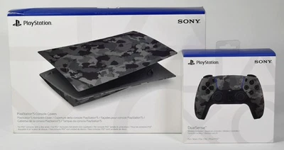 Sony Playstation 5 PS5, Camouflage Console Cover (Disk Edition) + Controller, Original Box - Image 1 of 4