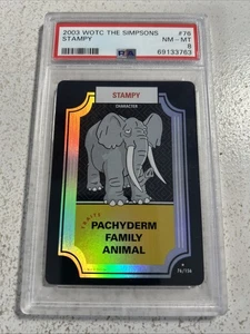2003 Wotc The Simpsons Trading Card Psa 8 Stampy The Elephant - Picture 1 of 3