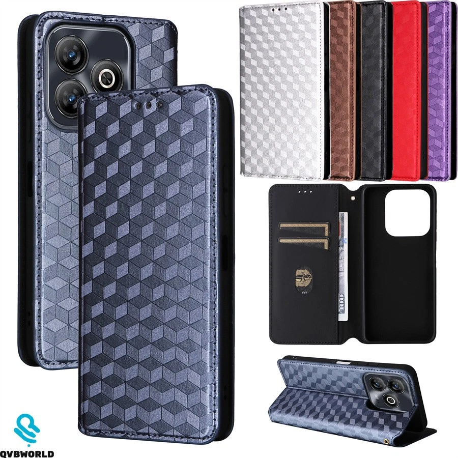 Magnetic Leather Wallet Case Phone Cover  for ZTE Blade A75 A73 A54 V70 V60 A35e - Image 1 of 4