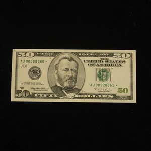 FR. 2126-J* 1996 $50 *STAR* Federal Reserve Note Kansas City UNC - Picture 1 of 3