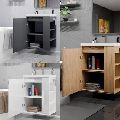 paplinskimoebel Waschtisch mit Badunterschrank Badmöbel Gästebad Toilette Sink - Bild 1 von 3