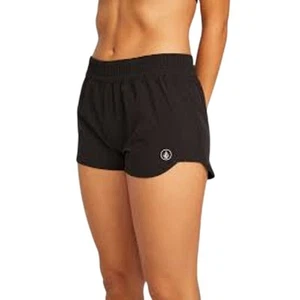 VOLCOM Juniors Simply Solid Swim Shorts in Black - Picture 1 of 5