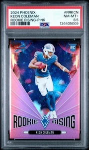 Keon Coleman [RC] - 2024 Panini Phoenix Rising Pink /80 Rookie | POP 1 PSA 8.5 - Bild 1 von 3