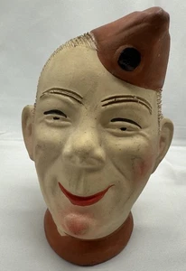 Vintage 1940s WWII Elmer Army Soldier GI Head Vase / Bust Clay Terracotta - Picture 1 of 9