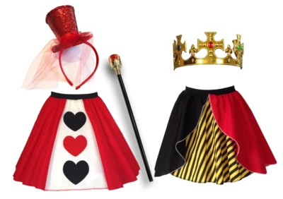 Women's QUEEN HEARTS Skirt Fancy Dress Halloween Costume - Image 1 of 4