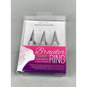 Pack of 3 Adjustable Hair Parting & Sectioning Ring Braider Hair Stylist 1.25” - Picture 1 of 4