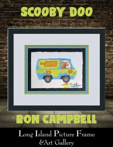 Scooby Doo Mystery Machine Signed Giclee Ron Campbell CUSTOM FRAMED - Picture 1 of 4