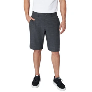 Pantalones cortos para hombre Hang Ten, secado rápido, elásticos, ligeros, híbridos, negros - Imagen 1 de 7