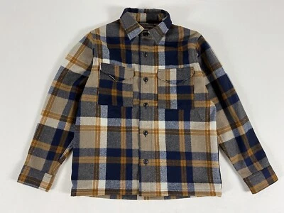 FILSON SEATTLE WOOL JAC-SHIRT NAVY/BRONZE PLAID L NWT US MADE SOLD OUT - Image 1 of 4