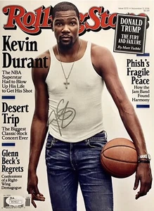 Kevin Durant Signed Rolling Stone (November 3rd 2016) Magazine JSA - Picture 1 of 2
