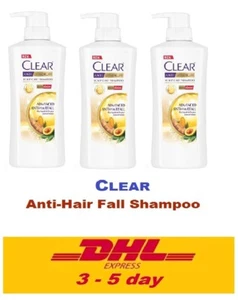 3 x 400ml CLEAR Anti-Dandruff Scalp Care Anti-Hair Fall Hair Shampoo Ginger Root - Picture 1 of 12