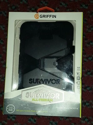 Griffin Samsung Galaxy Tab 4 Survivior All-Terrain Case NEW/BOX Black Heavy Duty - Image 1 of 2