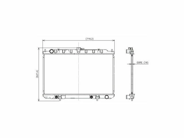 Radiador 94FQ67V compatible con Infiniti I35 VQ35DE FI 2002-2004 GAS de aspiración natural Foto 1 de 1