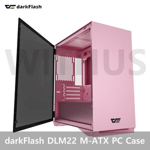 darkFlash DLM22 M-ATX RGB Tempered Glass Pink Edition Mini Tower Case - Tracking - Picture 1 of 6