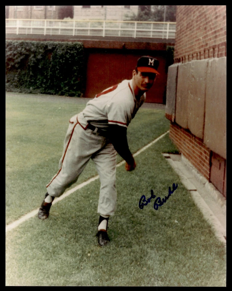 鲍勃·布尔签名 8 X 10 照片 - 米尔沃基·勇敢 — 第 1/1 张图片