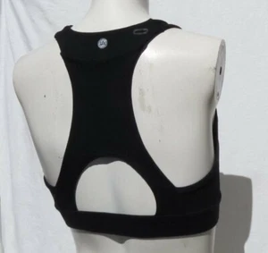 QUEENIE KE Black Racerback Medium Support Pocket Sport Bra US M 8 10 fits A – C - Picture 1 of 7