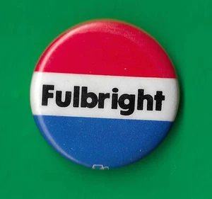 1968 J William Fulbright - 1.25"/ U.S. Senate (D)Arkansas Campaign Button(Pin01) - Picture 1 of 3