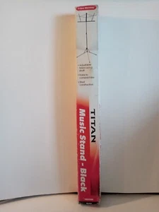 Titan Music Stand Adjustable Telescoping Shaft Black TM20BK - Picture 1 of 6