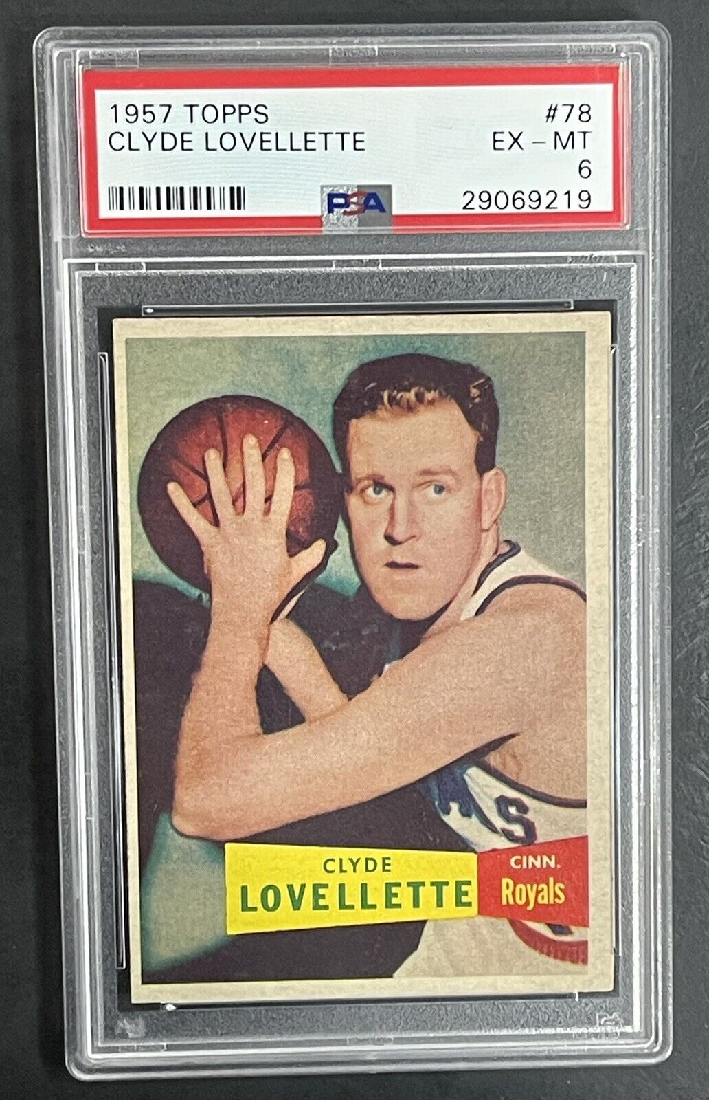 PSA 6 1957 Topps #78 Clyde Lovellette RC Rookie HOF