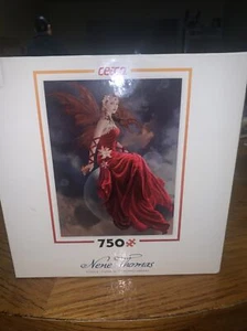 Ceaco - Nene Thomas "Crimson Lily" - 750 Piece Jigsaw Puzzle - 24"x18" (Sealed) - Picture 1 of 4