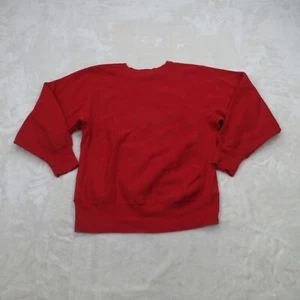 Vintage Lands End Champion Sweatshirt Ladies Medium Reverse Weave Red 1980s USA - Picture 1 of 8