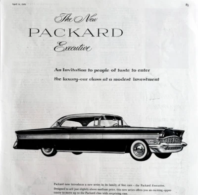 Packard Executive Advertisement Automobilia Studebaker-Packard Corp 1956 DWWW13 Foto 1 de 2