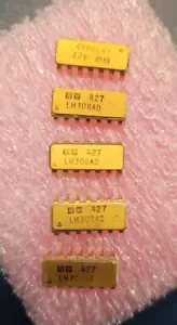 QTY: 5 LM308 AD Operational Amplifier 14-PIN GOLD CERAMIC DIP RARE VINTAGE 1975 - Picture 1 of 2