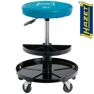HAZET 195-4 Werkstatthocker Rollhocker Arbeitssitz mit Ablage höhenverstellbar - Bild 1 von 4
