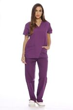 Just Love Womens Scrub Sets Six Pocket Medical Scrubs (V-Neck With Cargo Pant),
