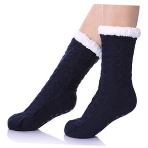 Women's Winter Super Soft Warm Cozy Fleece Lined Fuzzy Slipper 6-10 Dark Blue - Picture 1 of 7