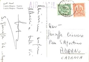 ac6577 - LIBYEN - Postgeschichte - LUFTPOST Postkarte nach ITALIEN 1964 - Bild 1 von 1