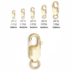 Hallazgo de cierre de garra de langosta relleno de oro de 14K - Collar de cadena de pulsera - Imagen 1 de 6