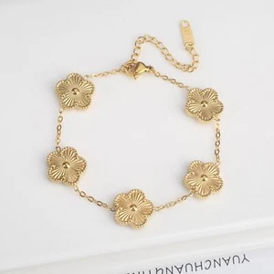 Elegant Clover Bracelet for Women, Stainless Steel Birthday Gift Party Jewelry - Picture 1 of 37