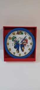 Super Mario Bros Analog Wall Clock Mario and Luigi blue - Picture 1 of 5